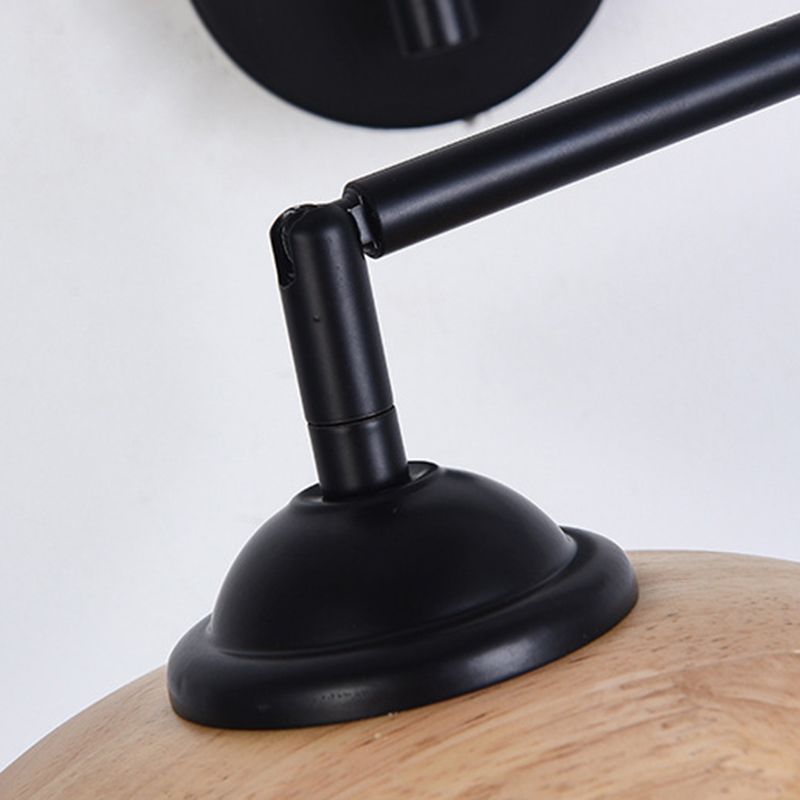 Contemporary Black Single Wall Mounted Sconce Shaded Statement Wall Light