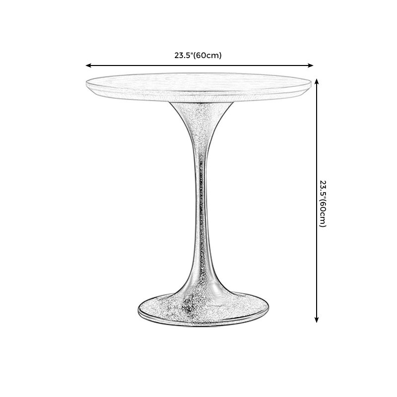 23.6" Tall Ironcraft Pedestal End Table Solid Wood Side Table