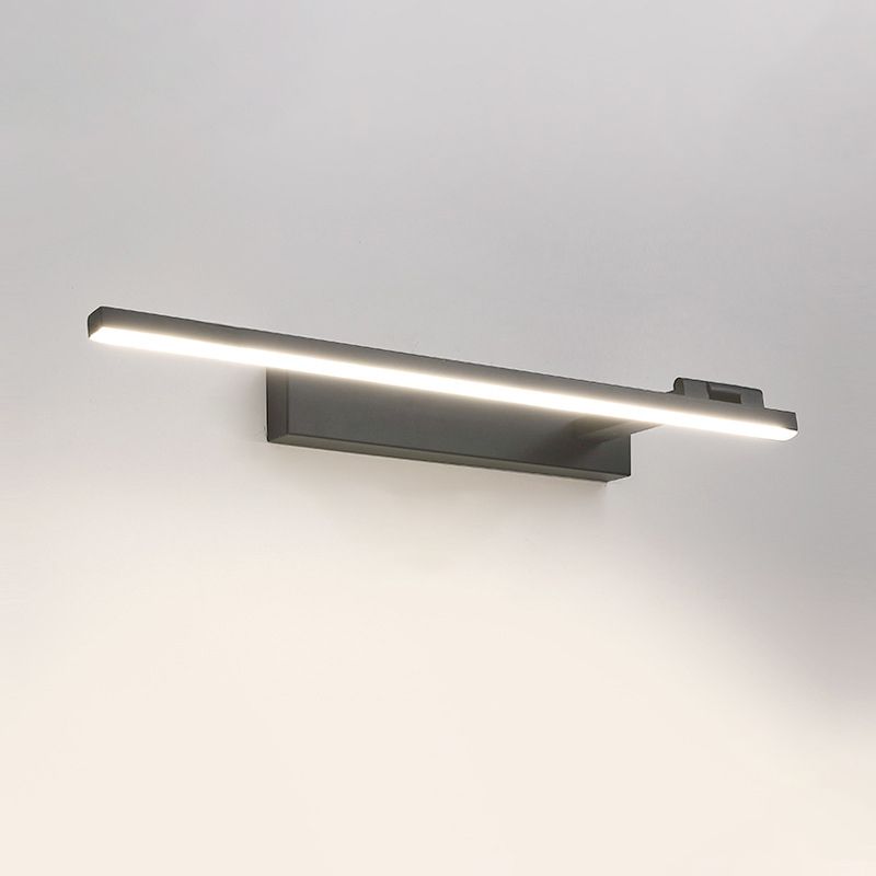 Minimalism Mirror Lamp Streamlined LED Wall Light Fixture for Bathroom