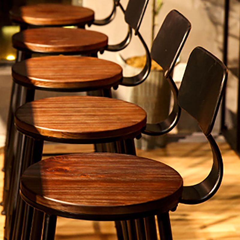 29.53" Industrial Bar and Counter Stool Low Back Stool with 4 Legs