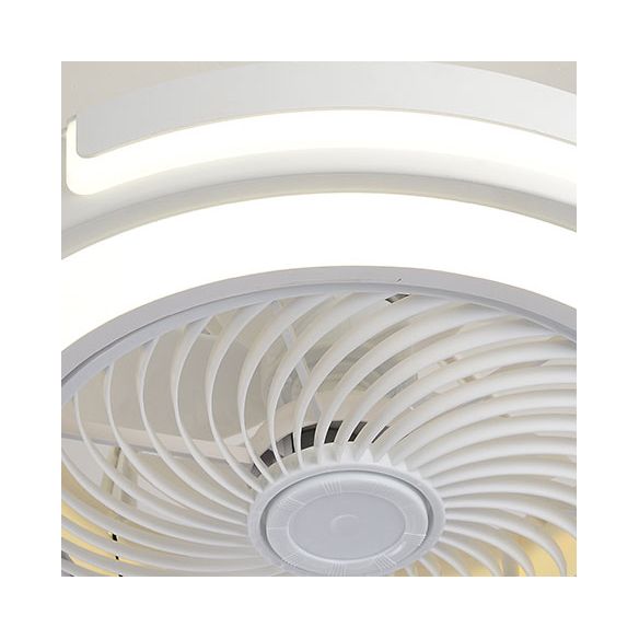 Acrylcirgular LED -Lüfter Flush Mount in moderner kreativer Stil Schmiedeeisen Deckenventilatoren für Schlafzimmer
