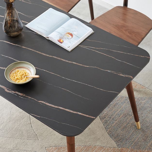 Modern Standard Height Furniture 5/7 Pcs Solid Wood 4 Legs Dinette Table with Chair