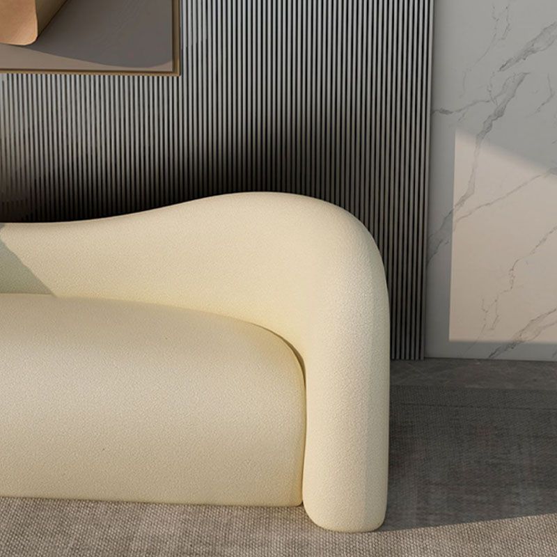 Modern Tight Back Settee Solid Color Slipcovered Sofa for Bonus Room