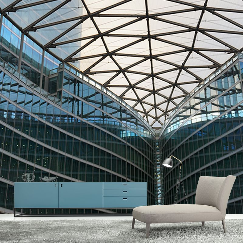 Contemporary Architecture Meeting Room Mural Mildew Resistant Wall Decor