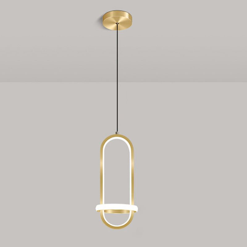 Runde Form LED -Anhängerlampe moderne minimalistische Metallhanglampe für Esstisch