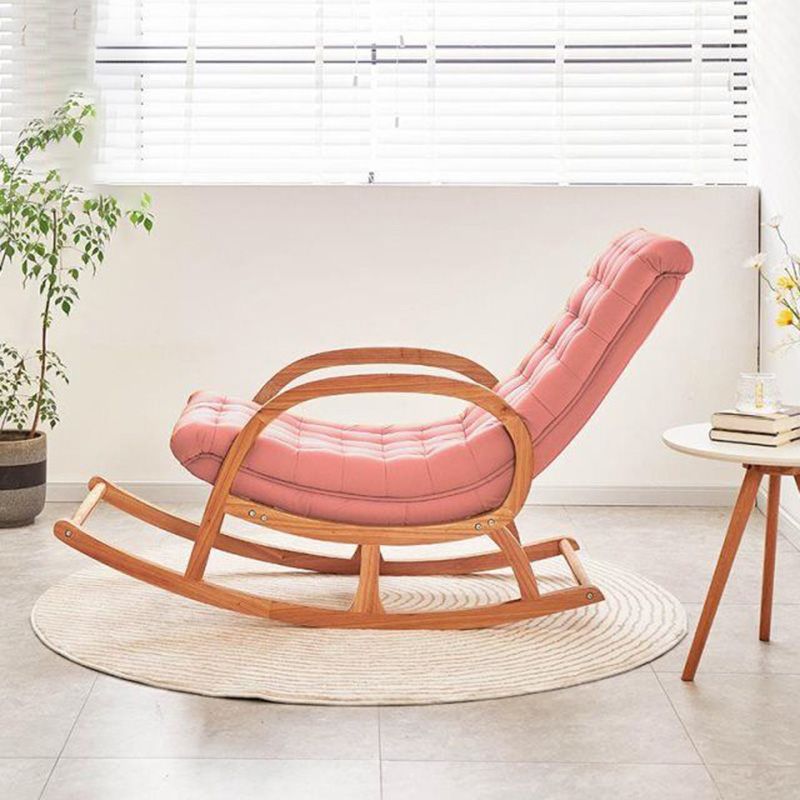 Modern Style Sofa Rocking Chair Wooden Rocking Chair for Living Room and Bedroom