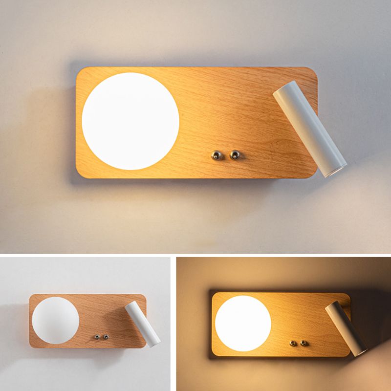 Modern Sconce Single Light Wood Light Spot Light Beside Light Bedroom Indoor Light