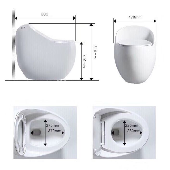 Modern UF Siphon Jet Toilet Bowl Floor Mount Flush Toilet with Toilet Seat