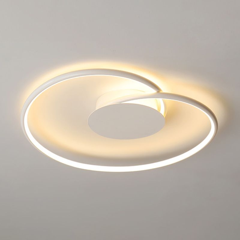 Single White Flush Mount Lighting Unique Ceiling Light for Living Room