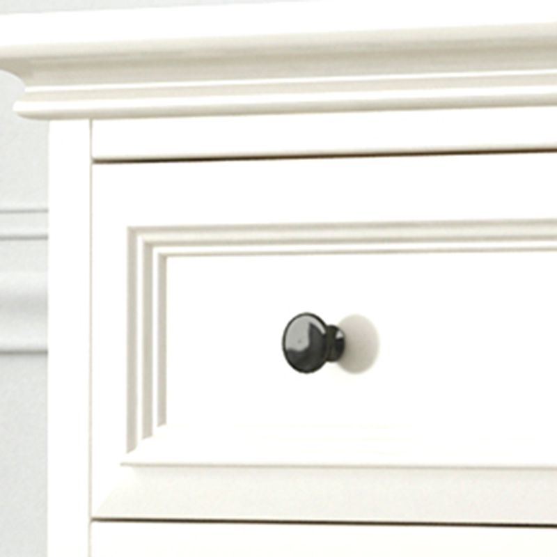 Modern White Vertical Wood Storage Chest with Drawers for Home