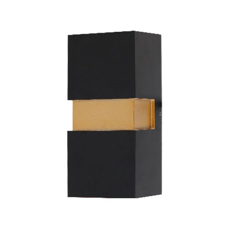 Geometric Wall Light Fixture Modern Metal Wall Sconce in Black/White