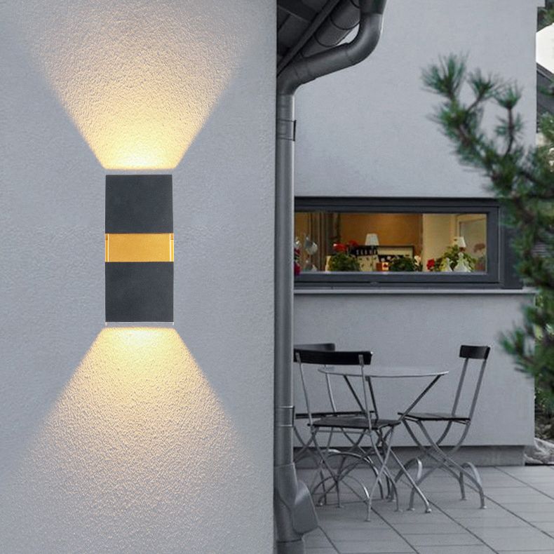 Rechteckige Aluminium im Freien LED LED Wandleuchte IP65 wasserdichte modern