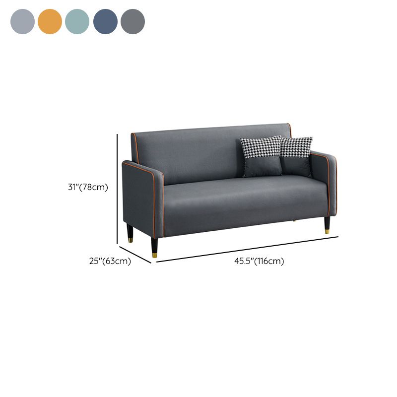 Contemporary Style Square Arm Sofa Living Room Fabric Seating