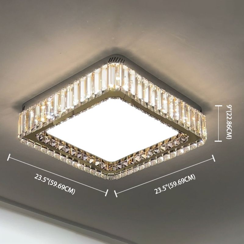 Techo geométrico de cristal de montaje de luz de montaje de LED moderno de montaje de luz de techo en blanco