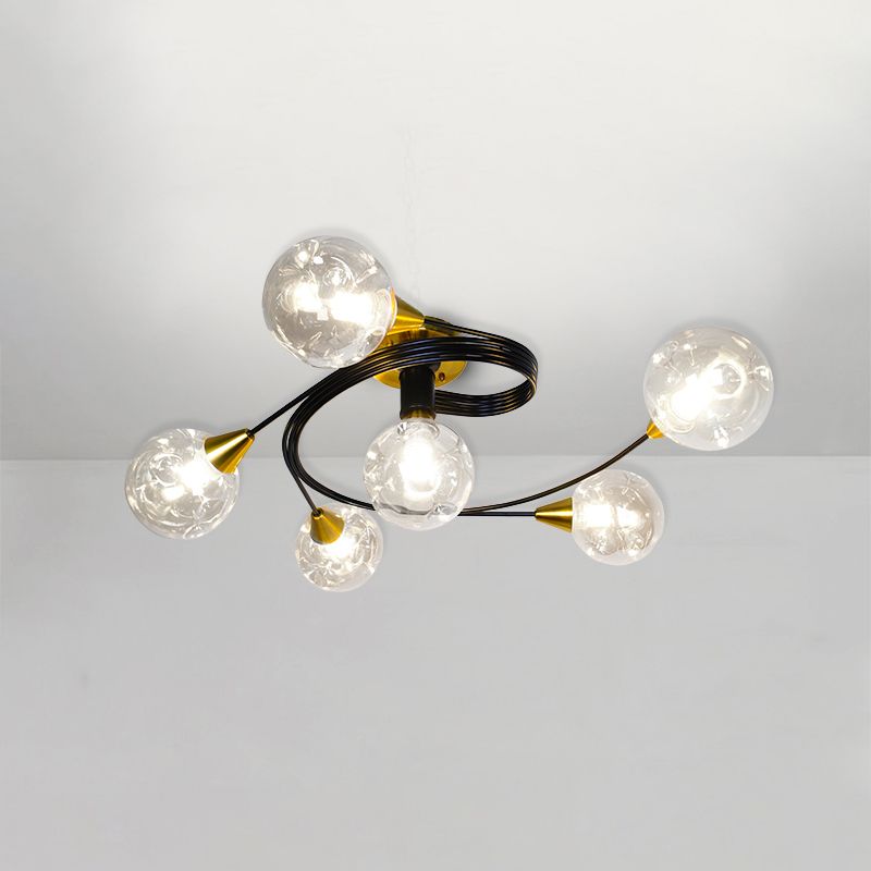 Luminaire semi-encastré en forme de verre, luminaire de plafond de style moderne