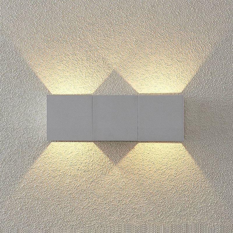 Rectangular Shape Wall Lamp Modern Style Metal 4 Lights Wall Light in White/Black