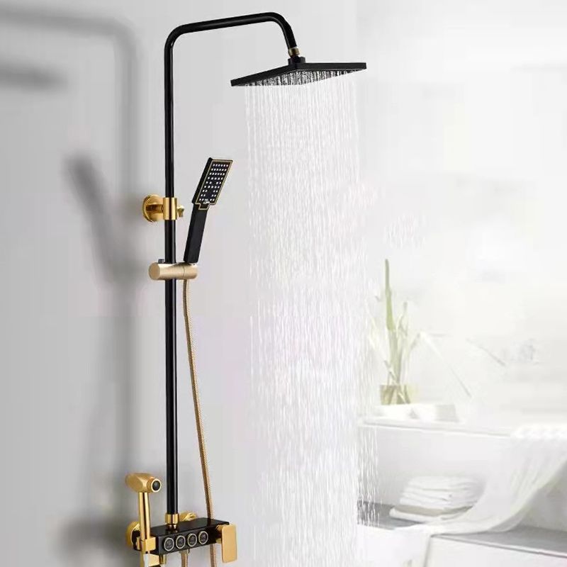 Modern Adjustable Water Flow Shower Faucet Shower Arm Shower System on Wall