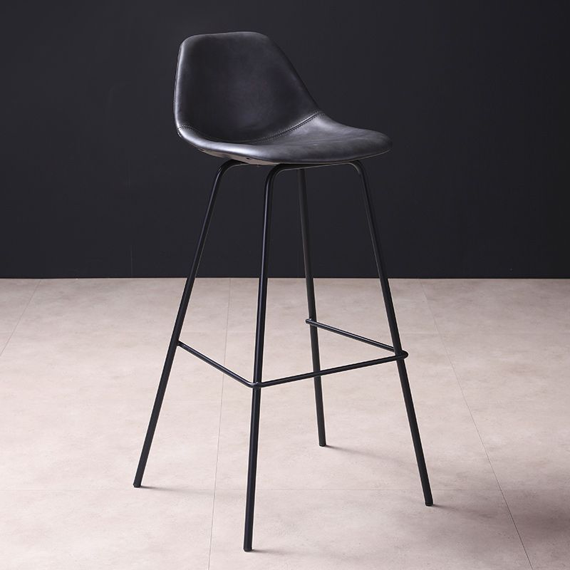Contemporary Style Bar-stool Bucket Bar Stool with Metal Legs for Home