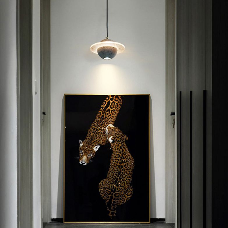 Global Stone Suspension Pendant Light Noordse stijl LED Pendant Light Kit voor slaapkamer