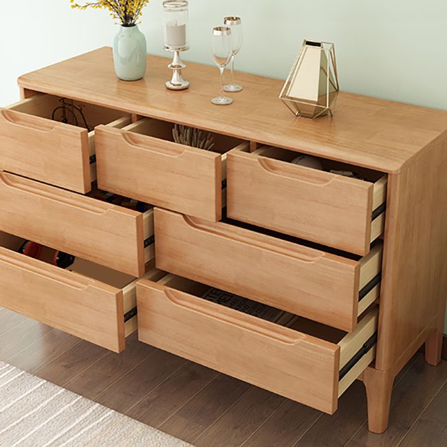 Modern Storage Chest Dresser Solid Wood Dresser with 5/6/7 Drawers