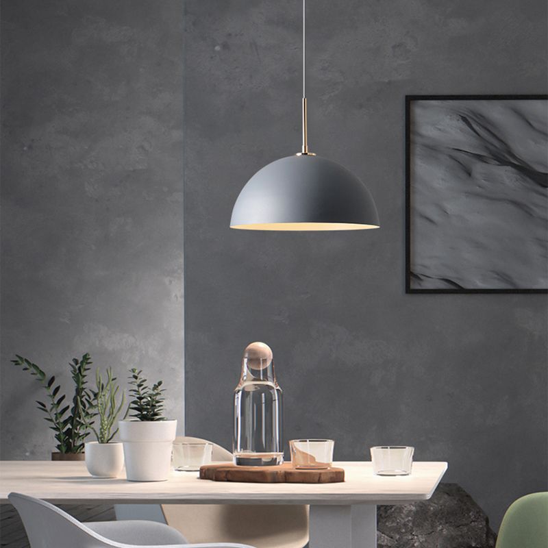 1 Light Metal Pendant Modern Simple Style Ceiling Hanging Light Fixture for Living Room