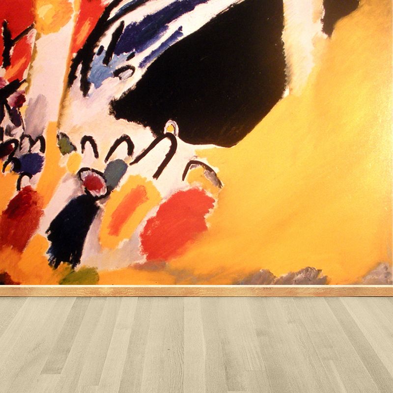 Vast Painting Mural Decal Modern Art Non-Woven Material Wall Covering in Soft Color