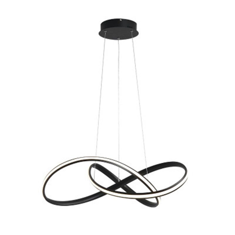 Accoglienza a spirale Sospensione SEMPLICITÀ Stile Stile Metal LED BIFFING LUCE