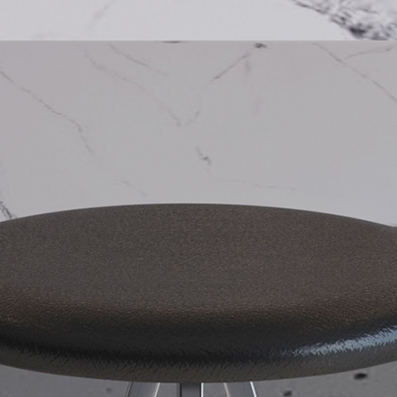 Industrial Style Barstools Leather Seats Metal 3 Legs Counter Stools for Dining Room