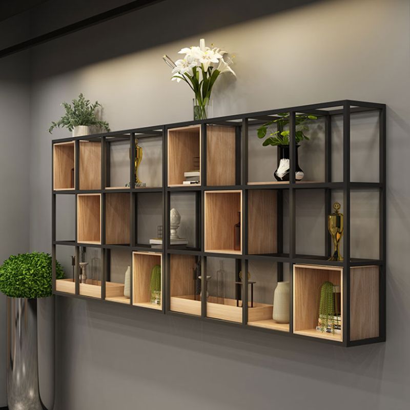Wooden Wall Mounted Bookshelf Floating Industrial Bookcase with Shelves