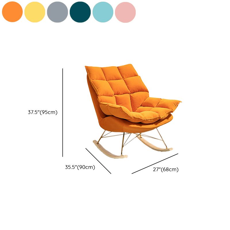 Modern Removable Cushions Rocking Chair Velvet Rocker Chair for Living Room