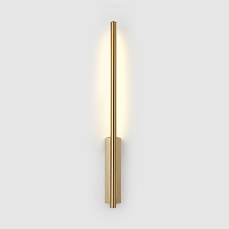 Sconce da parete lineare a 1 luce moderna illuminazione da parete in stile semplice in oro e cromo nero e ottone