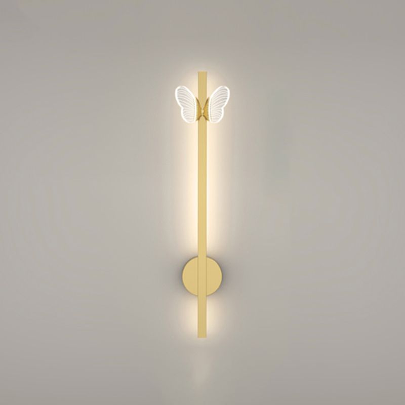 Strip Shape Wall Mount Light Butterfly LED Wall Light with Acrylic Shade for Bedroom