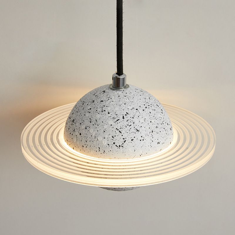 Multi lumières Suspension Round Pendentif Modern Style Stone Down Lighting
