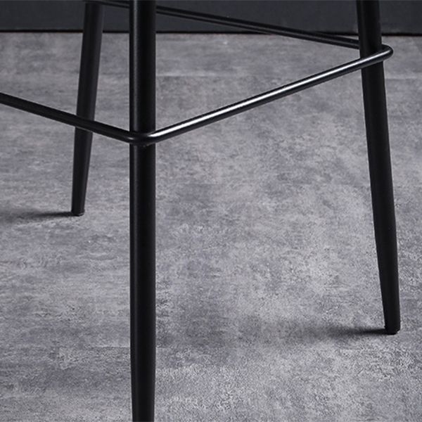 Scandinavian Metal Stool Faux Leather Upholstered Counter Stool Home