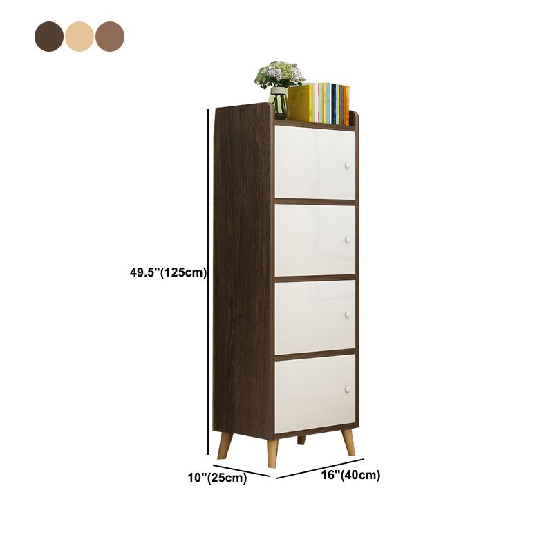 Scratch Resistant Rectangle Accent Cabinet 9.84" Wide Contemporary Wooden Cabinet