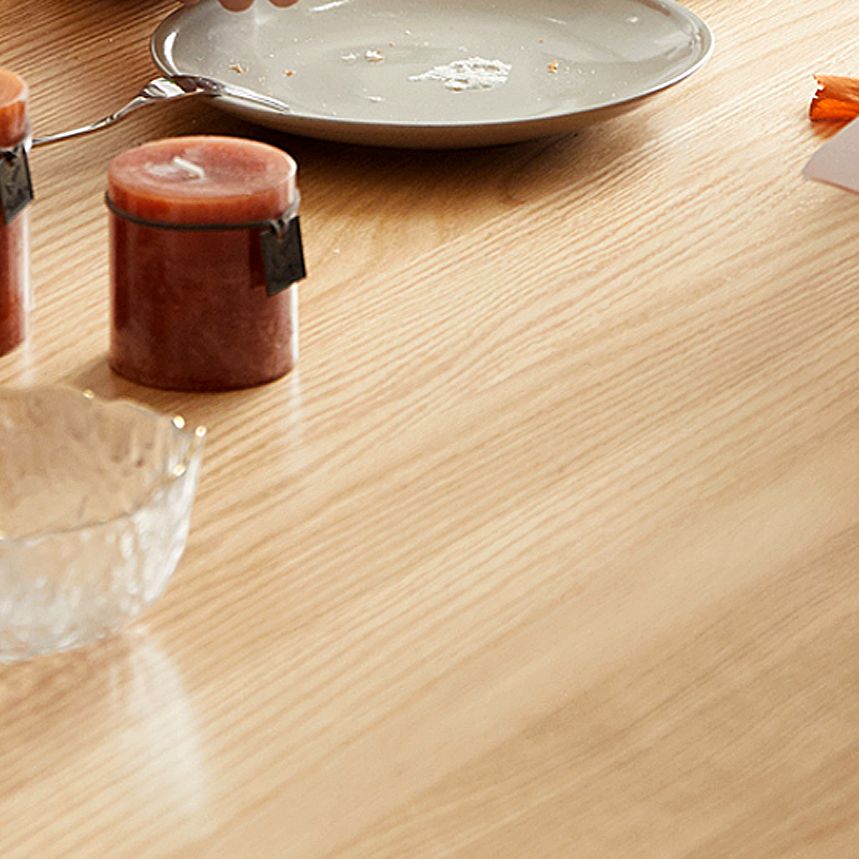 Mesa de comedor rectangular extensible para restaurante, mesa moderna de madera de roble con 4 patas