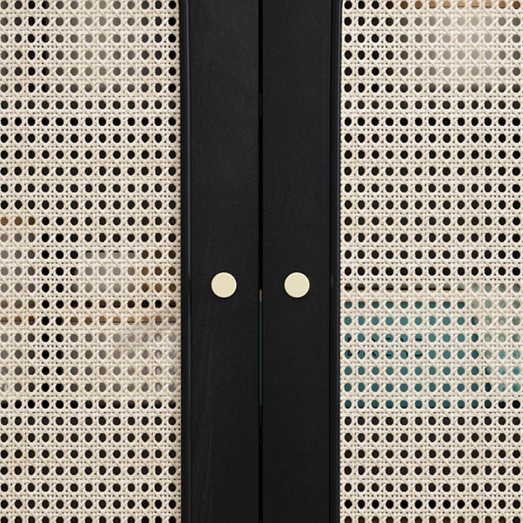 Modern Knobs Storage Cabinet Solid Wood Accent Cabinet with Door