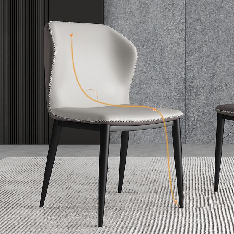 Sillas de comedor de metal industrial, silla lateral sin brazos para uso en restaurantes (juego de 2)