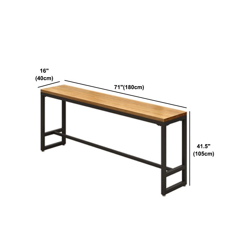 Pine Wood Bar Dining Table Modern Rectangle Bar Table for Milk Tea Shop Cafe
