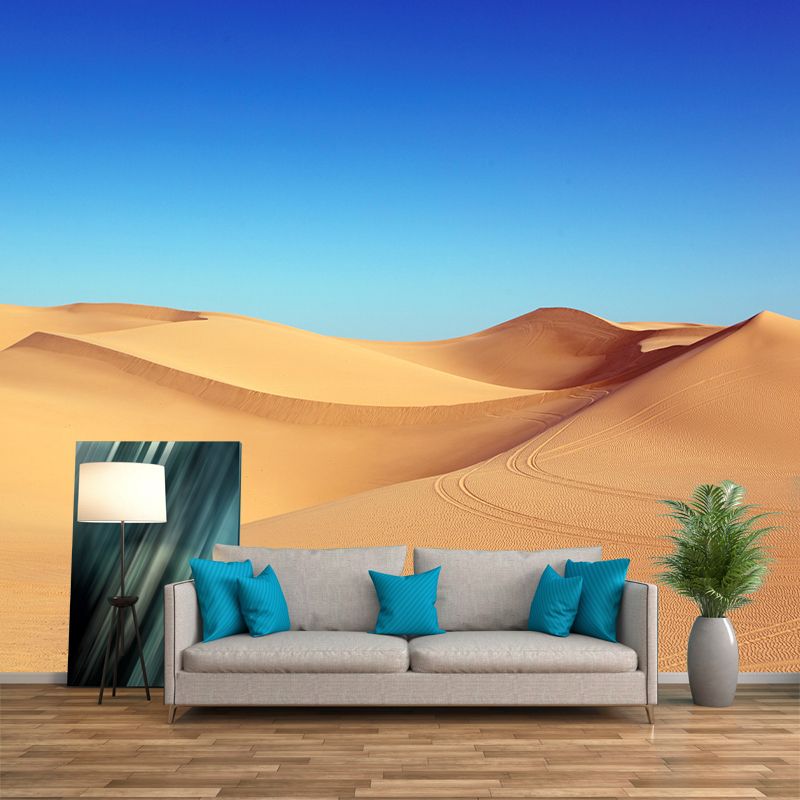 Modern Nightfall Desert View Mural Moisture Resistant Wall Art for Living Room