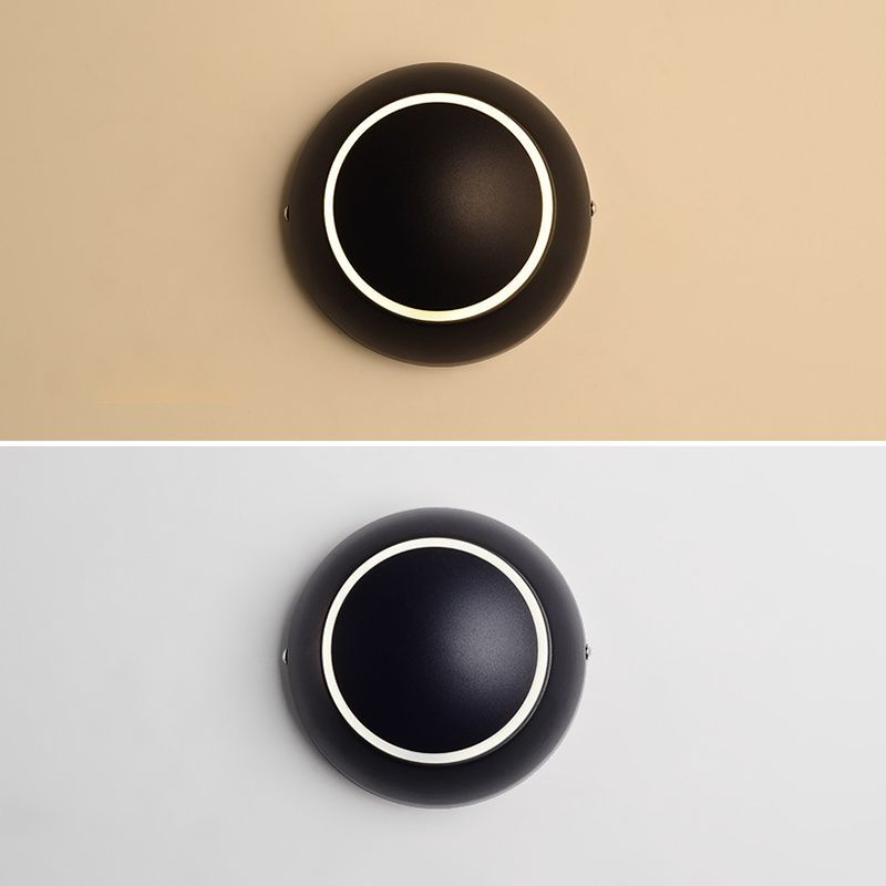 Modernist Silica Gel Rounded Shade Wall Light Fixture 1-Light LED Sconce Light