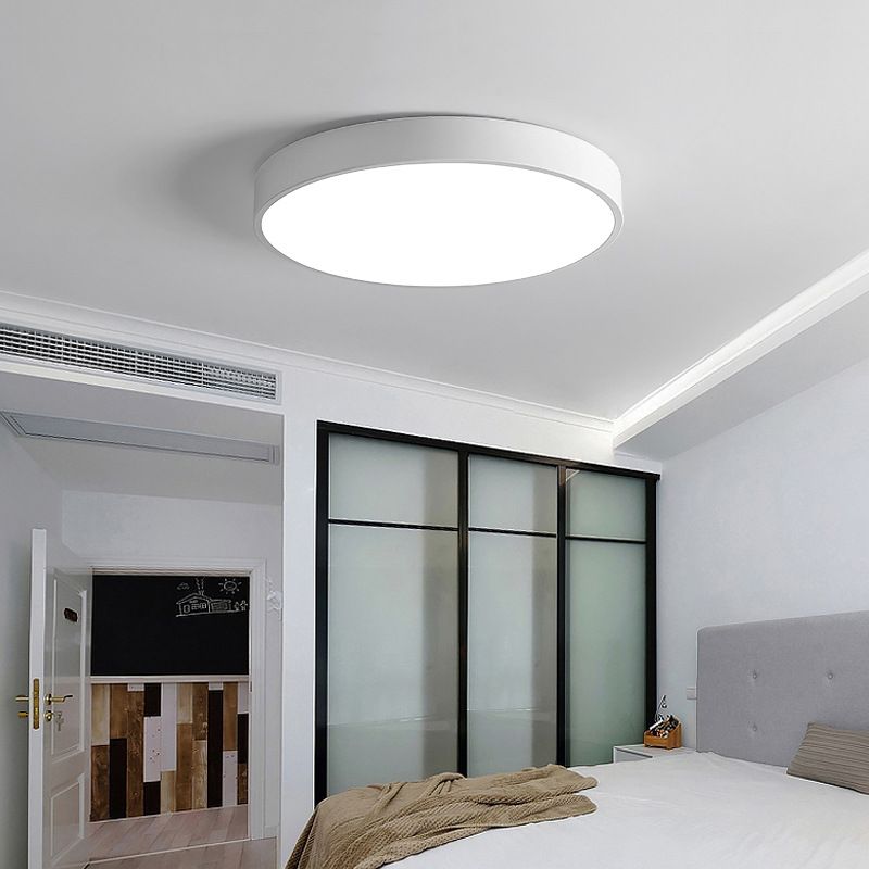 Nordic Modern Style Round Ceiling Lamp Acrylic 1 Light LED Flush Mount Light for Corridor