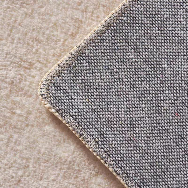 Light Grey Modern Rug Polyester Striped Area Rug Non-Slip Backing Rug for Living Room