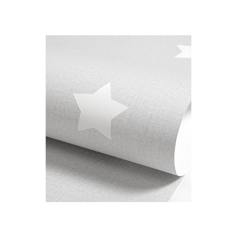 Non-Pasted Wallpaper for Girl with Pastel Color Simple Star, 33'L x 20.5"W