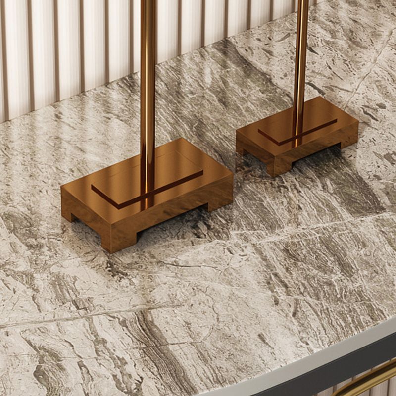 31.5-inch Tall Modern Console Table Stone Accent Table with 1 Shelf