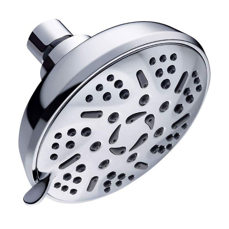 Round Fixed Shower Head Adjustable Spray Pattern Wall-Mount Showerhead