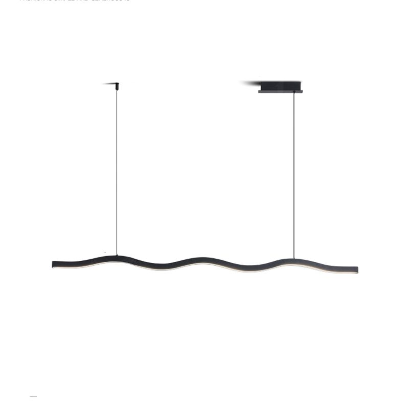 1-Light Island Hanging Lamp Modern LED Island Lamp with Acrylic Shade for Dining Room