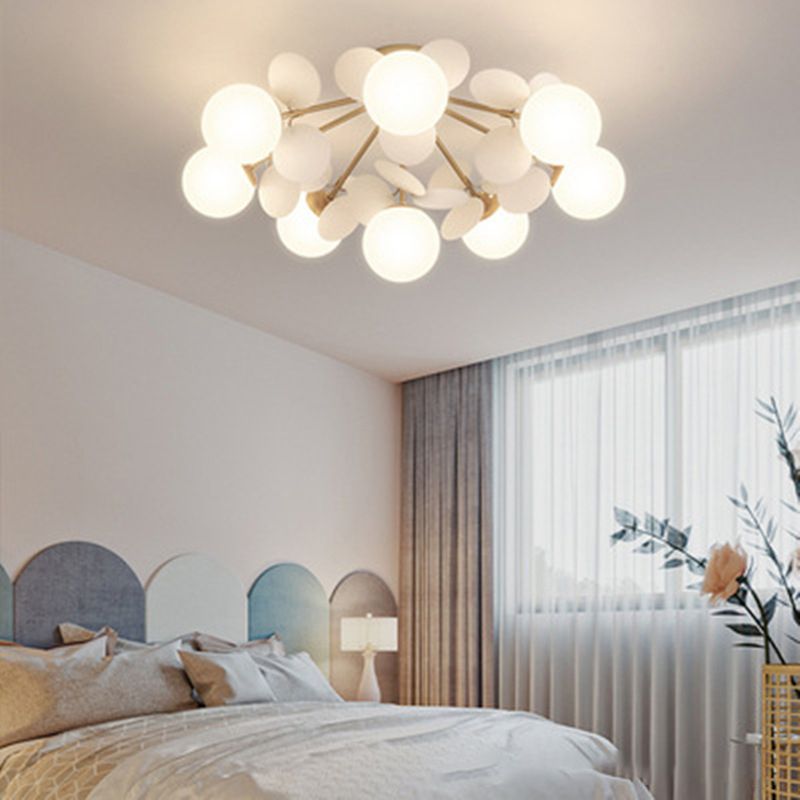 Burbujas de la sala de estar del techo montado en el techo de vidrio semi iluminación de semi montura