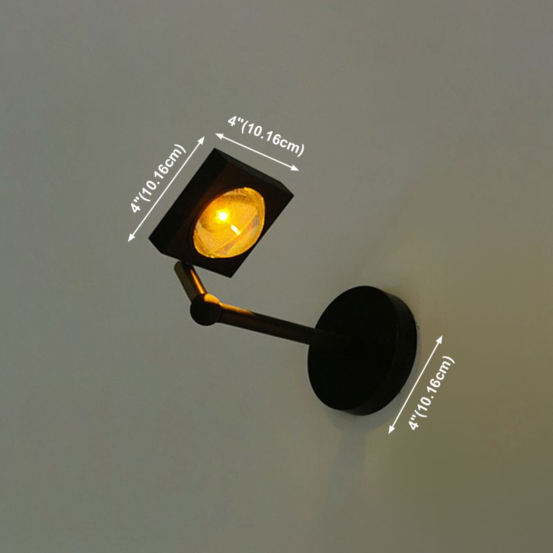 Moderner Stil quadratischer Wand montiertes Metall 1 Leichte Wand montiertes Licht für Wohnzimmer