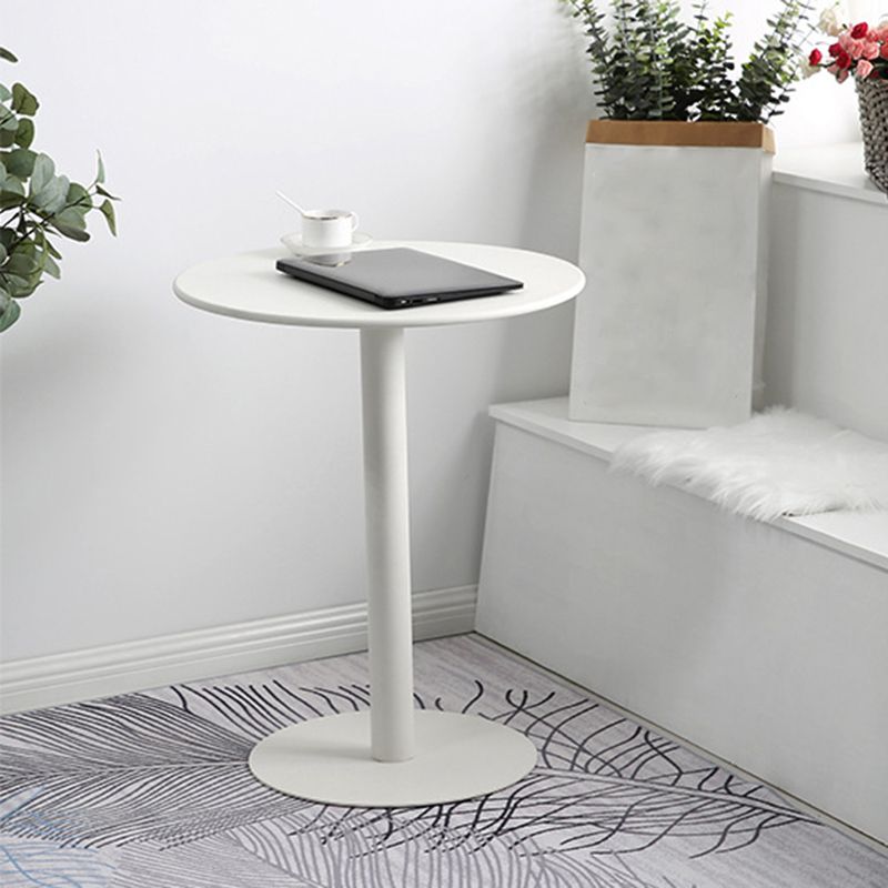 Pedestal Base Design Cocktail Table Multi-color Selection of Round Metal Coffee Table